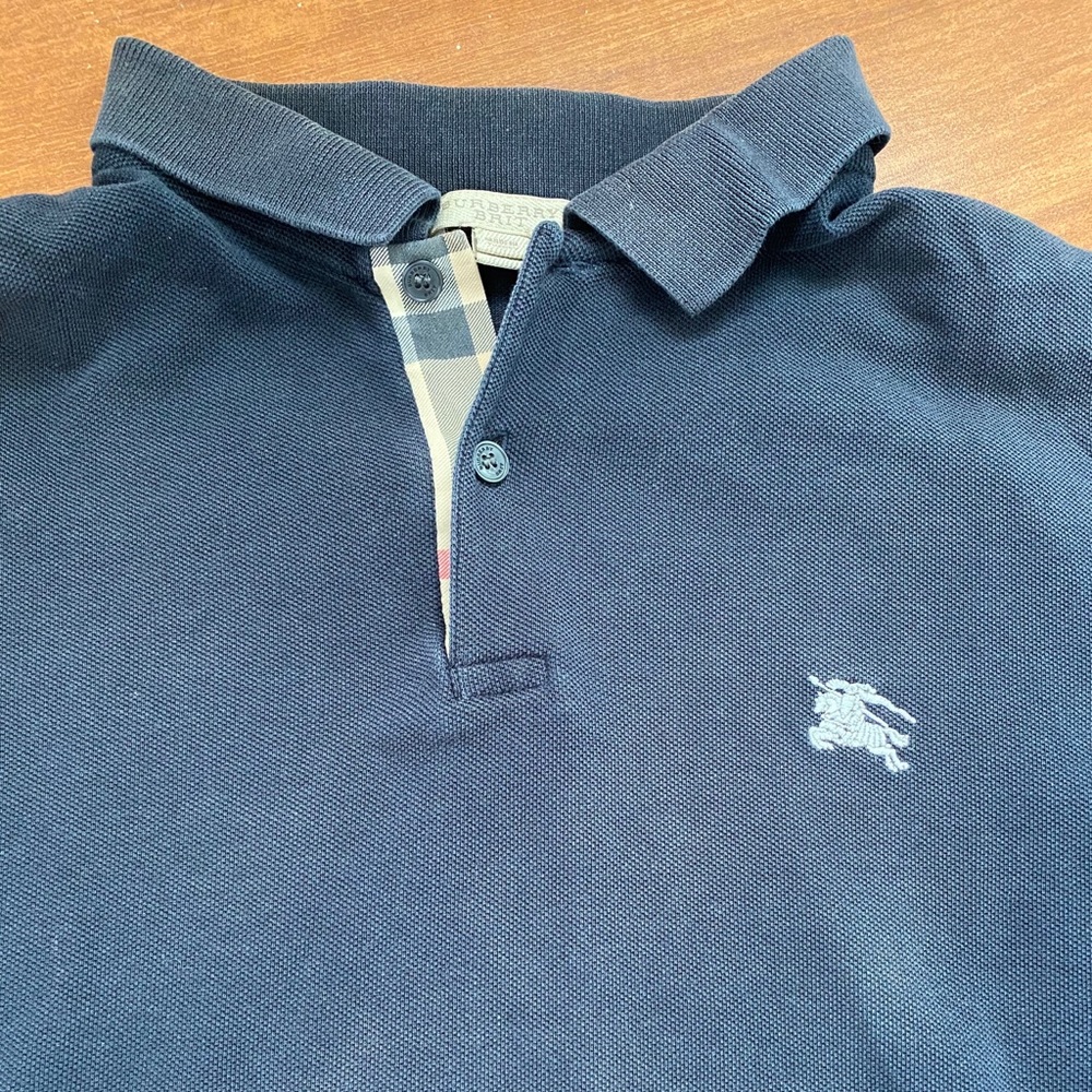 Burberry brit navy  mens polo size medium